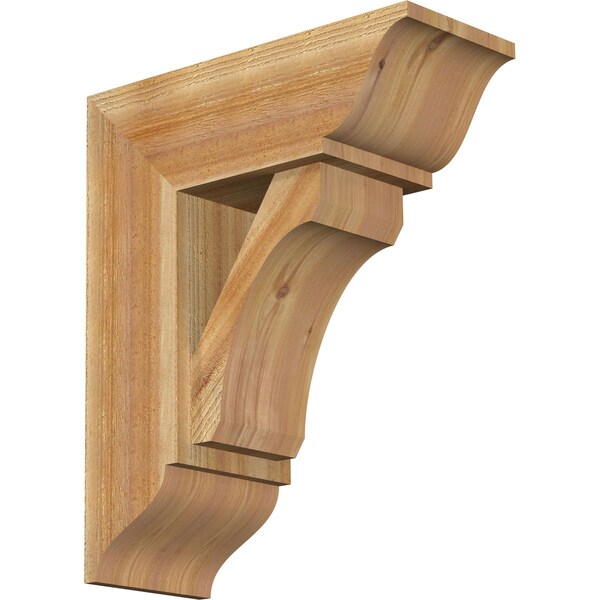 Ekena Millwork Legacy Traditional Rough Sawn Bracket w/ Offset Brace, Western Red Cedar, 8"W x 20"D x 24"H BKT0806X20X24LEC01RWR - main